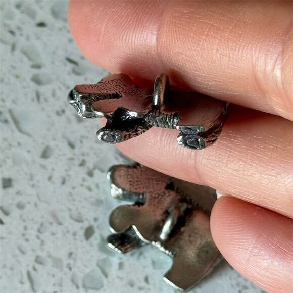 2 Vintage 90s Scottie Dog Danforth Pewter Button Charm 1992 Retired Terrier - Picture 6 of 9